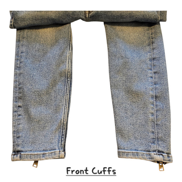 AllSaints Jeans Womens 30 Blue Grace Ankle Zip Mid Rise Ankle Skinny Urban Y2K - Picture 9 of 15